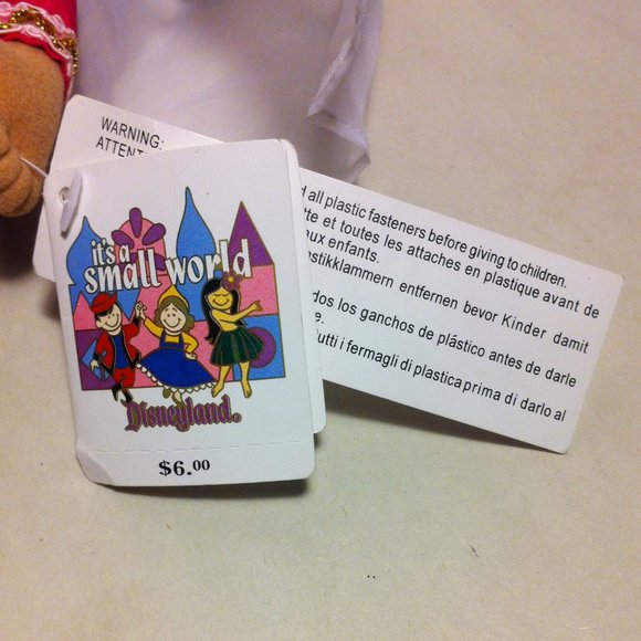 Vintage Disney Parks Disneyland it's a small world India Girl Bean Bag Plush - Picture 5 of 8